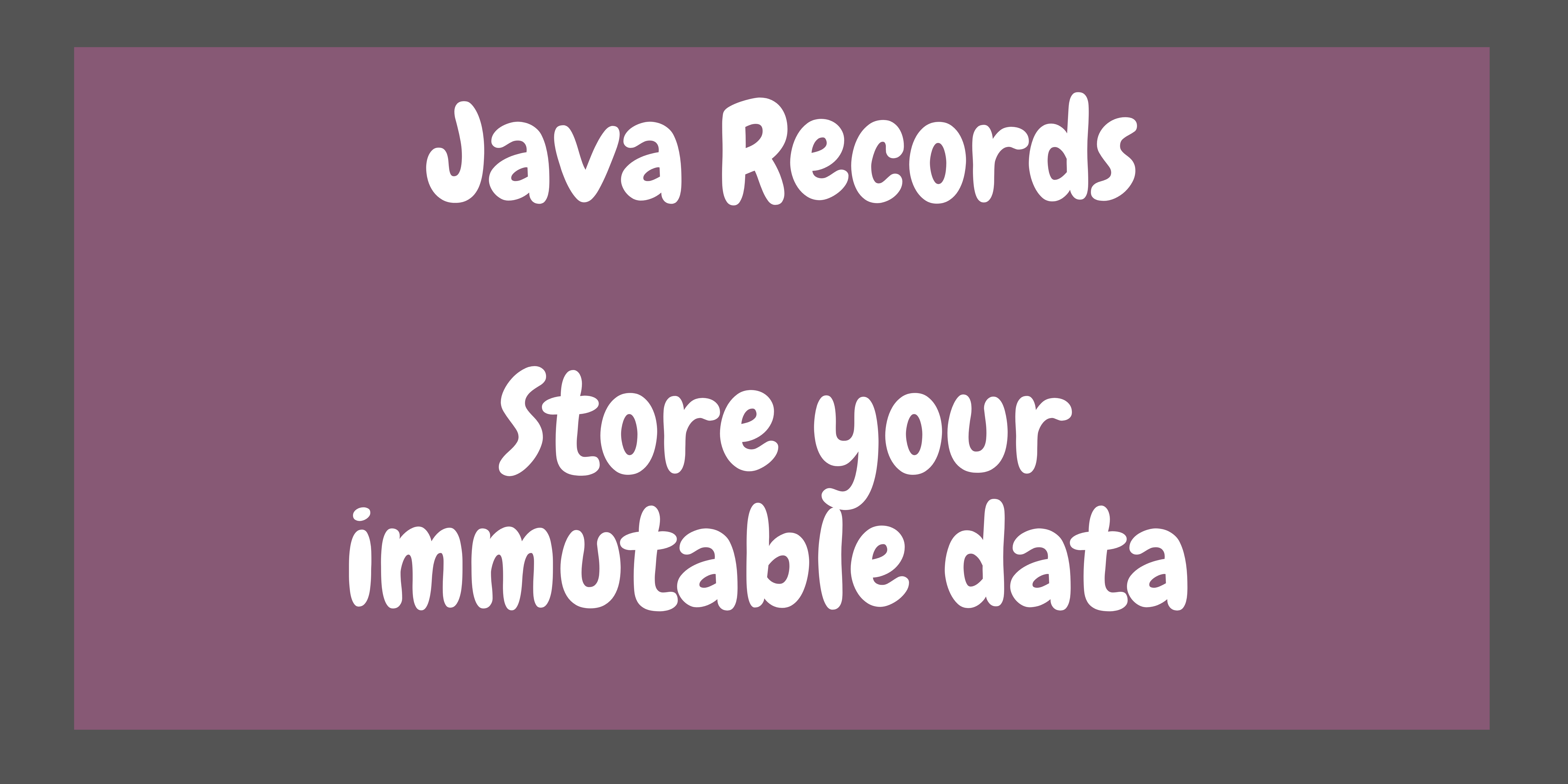 New Java Feature - Record